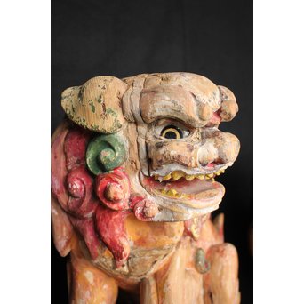 木彫時代阿吽狛犬　X054 