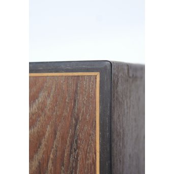 箱根細工創始者 白川洗石/鶴之助 木象嵌文箱/盆　X058 