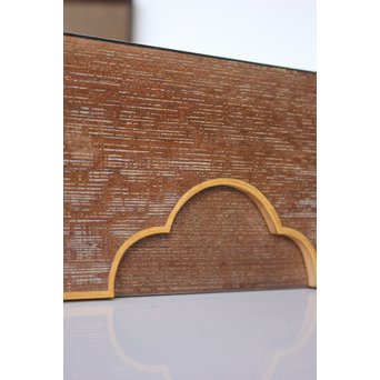 箱根細工創始者 白川洗石/鶴之助 木象嵌文箱/盆　X058 