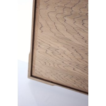 箱根細工創始者 白川洗石/鶴之助 木象嵌文箱/盆　X058 