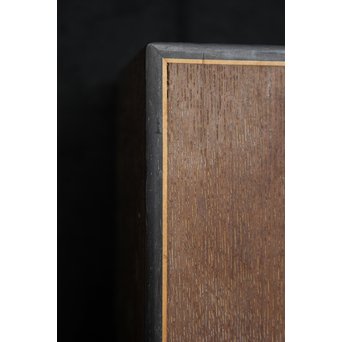 箱根細工創始者 白川洗石/鶴之助 木象嵌文箱/盆　X058 