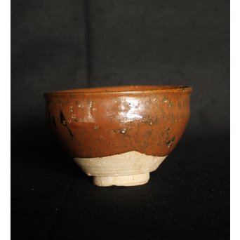 加藤元十作 美濃天目茶碗【堀天目】 竹里庵陶寿 加藤春二識箱　P045 