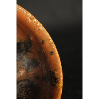 加藤元十作 美濃天目茶碗【堀天目】 竹里庵陶寿 加藤春二識箱　P045 