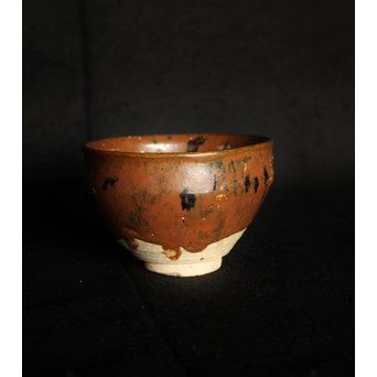 加藤元十作 美濃天目茶碗【堀天目】 竹里庵陶寿 加藤春二識箱　P045 