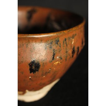 加藤元十作 美濃天目茶碗【堀天目】 竹里庵陶寿 加藤春二識箱　P045 