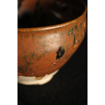 加藤元十作 美濃天目茶碗【堀天目】 竹里庵陶寿 加藤春二識箱　P045 