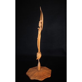 石本武士 木彫観音【花音】 X061 