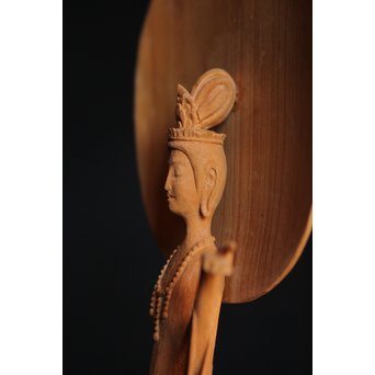 石本武士 木彫観音【花音】 X061 