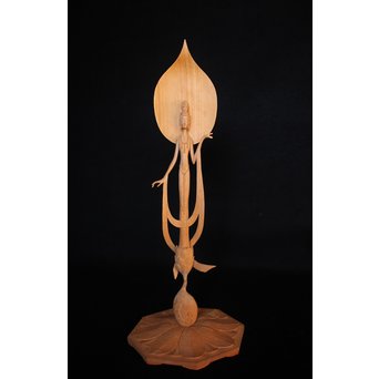 石本武士 木彫観音【花音】 X061