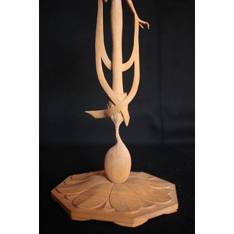 石本武士 木彫観音【花音】 X061 