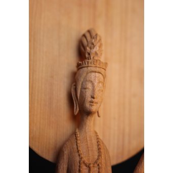 石本武士 木彫観音【花音】 X061 