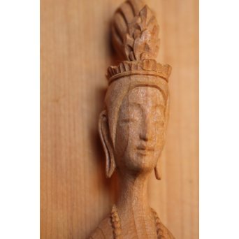 石本武士 木彫観音【花音】 X061 