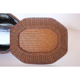 極細竹組の茶籠　U039 