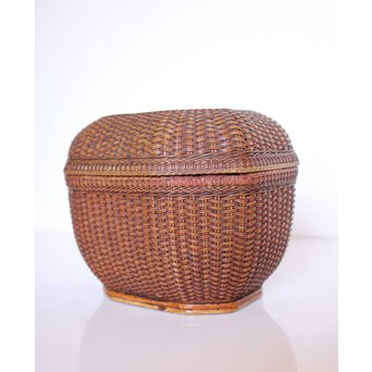 極細竹組の茶籠　U039 