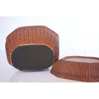 極細竹組の茶籠　U039 