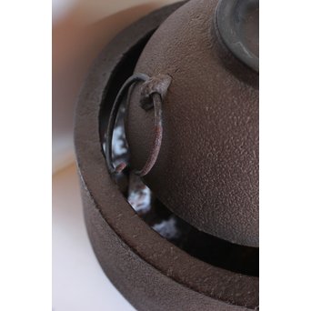 今日庵 淡々斎花押入 鉄常磐風炉/釜 五徳付　M057 