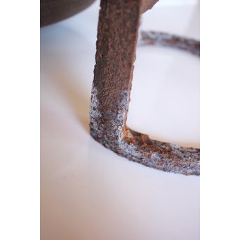 今日庵 淡々斎花押入 鉄常磐風炉/釜 五徳付　M057 