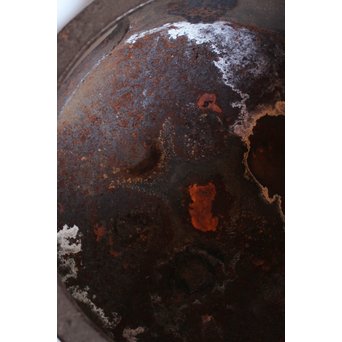 今日庵 淡々斎花押入 鉄常磐風炉/釜 五徳付　M057 