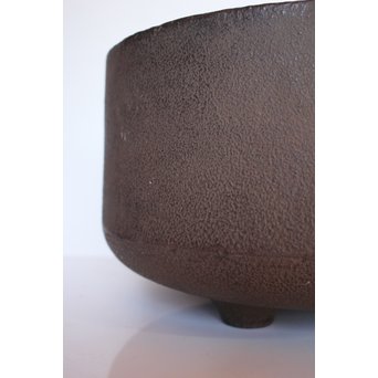 今日庵 淡々斎花押入 鉄常磐風炉/釜 五徳付　M057 