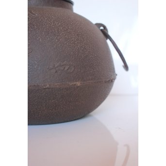 今日庵 淡々斎花押入 鉄常磐風炉/釜 五徳付　M057 