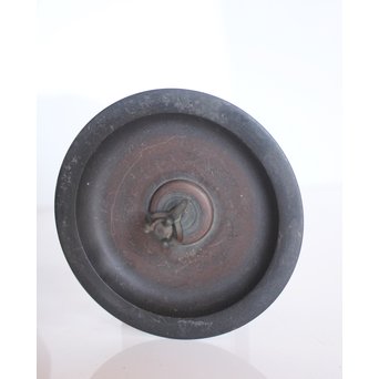 今日庵 淡々斎花押入 鉄常磐風炉/釜 五徳付　M057 