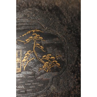 金寿堂 金銀象嵌鉄瓶　M061 