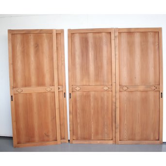 木爪型引手の細身帯戸 4枚1組　B921