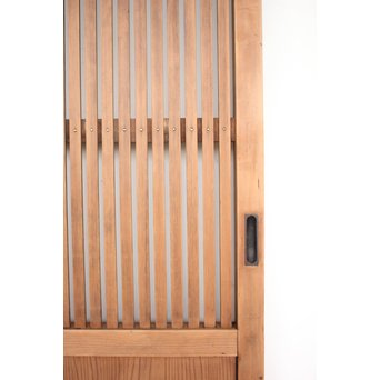 獅子金具付 蔵戸風格子戸 2枚1組　L936 