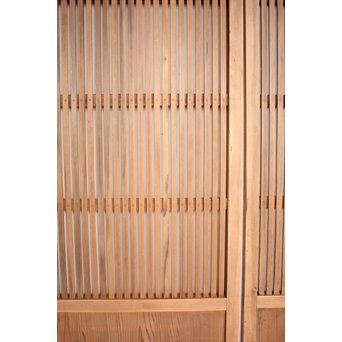 獅子金具付 蔵戸風格子戸 2枚1組　L936 