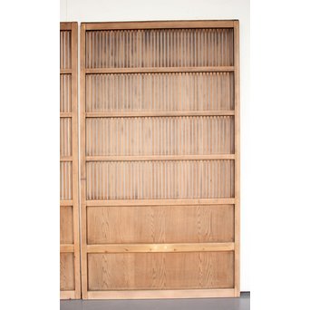 獅子金具付 蔵戸風格子戸 2枚1組　L936 