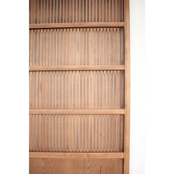 獅子金具付 蔵戸風格子戸 2枚1組　L936 