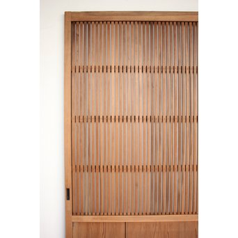 獅子金具付 蔵戸風格子戸 2枚1組　L936 