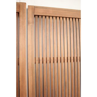 獅子金具付 蔵戸風格子戸 2枚1組　L936 