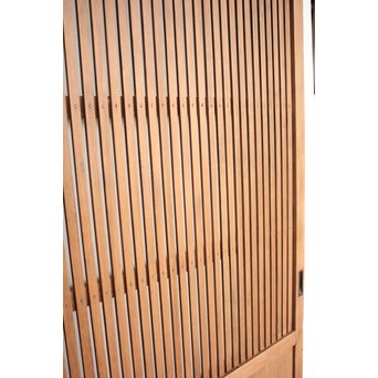 獅子金具付 蔵戸風格子戸 2枚1組　L936 