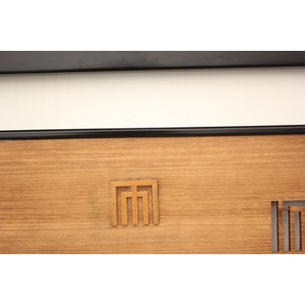 黒枠 源氏香欄間 2枚1組　R2331Y 