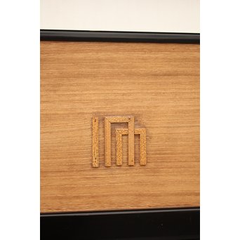 黒枠 源氏香欄間 2枚1組　R2331Y 