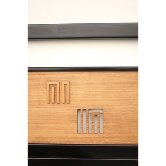 黒枠 源氏香欄間 2枚1組　R2331Y 