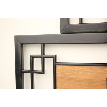 黒枠 源氏香欄間 2枚1組　R2331Y 