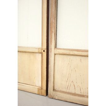 シャビーアンティークにかわガラス戸 2枚1組　D175 