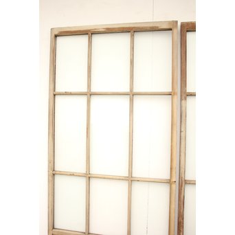 シャビーアンティークにかわガラス戸 2枚1組　D175 