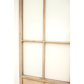 シャビーアンティークにかわガラス戸 2枚1組　D175 