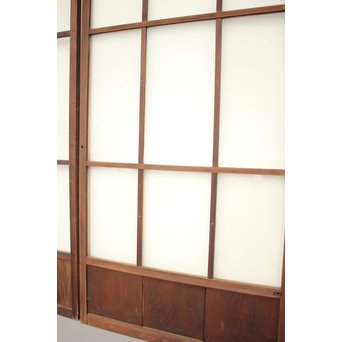 シャビーアンティークにかわガラス戸 2枚1組　D175 