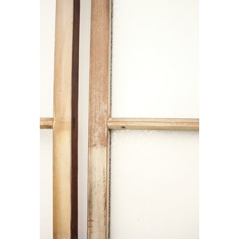 シャビーアンティークにかわガラス戸 2枚1組　D175 