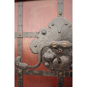 天地腰板 総欅巾着金具蔵戸　W935 