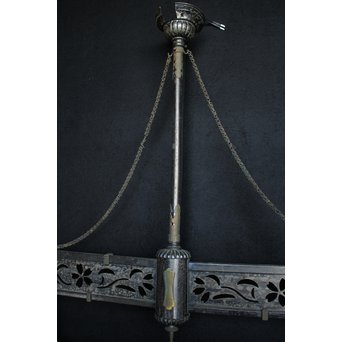 2灯桜紋 花型シェードのシャンデリア照明　A1876 