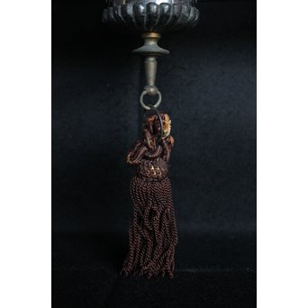 2灯桜紋 花型シェードのシャンデリア照明　A1876 