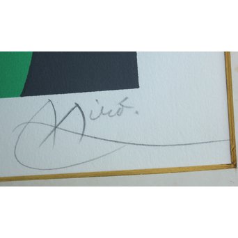 ジョアン・ミロ 黄金の羽を持つトカゲ PL.2 Joan Miró, Le lezard aux plumes d'or Ⅱ リトグラフ　Z048 