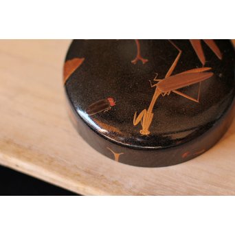 虫蒔絵 平棗　Q028 