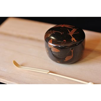 虫蒔絵 平棗　Q028 