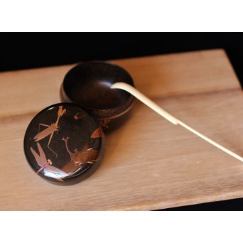 虫蒔絵 平棗　Q028